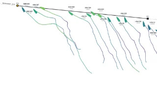 The start chart at the gun for the J/70 fleet along a 1 km line with the pin end favored: boats labeled by sail number and distance to the line, with USA 833 highlighted.